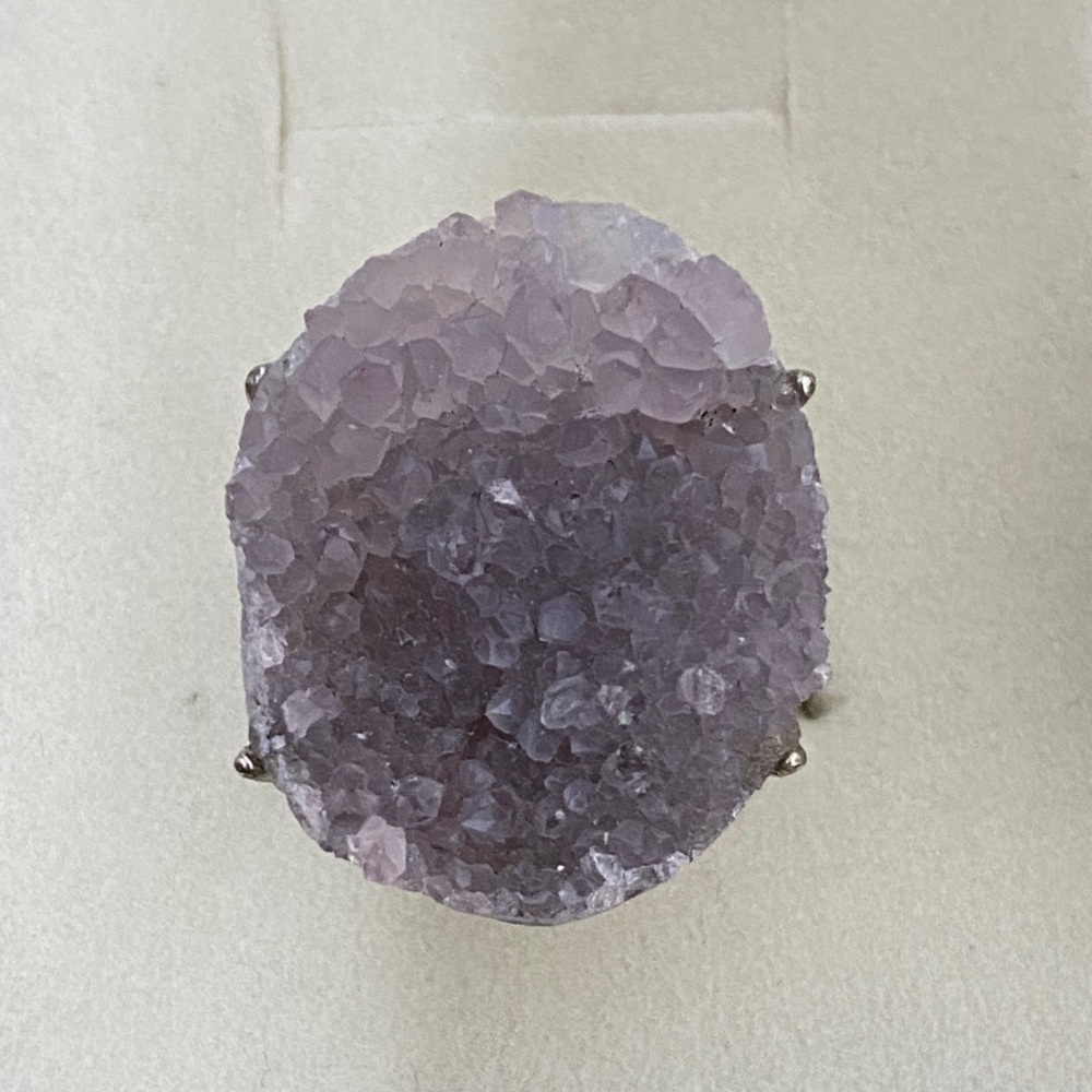 Purple Geode Statement Ring - image 1